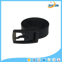 Shocking Show Men Womens Unisex Smooth Silicone Rubber Leather Belt Plastic Buckle Nuevo